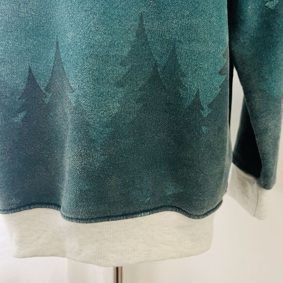 Scenic Forest Print Crew Neck Sweatshirt - Picture 4 of 7